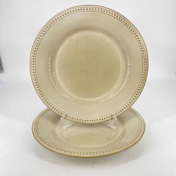 Set of 2 Pier 1 SPICE ROUTE Sesame Stoneware Dinner Plate 10 3/4” - Picture 1 of 5